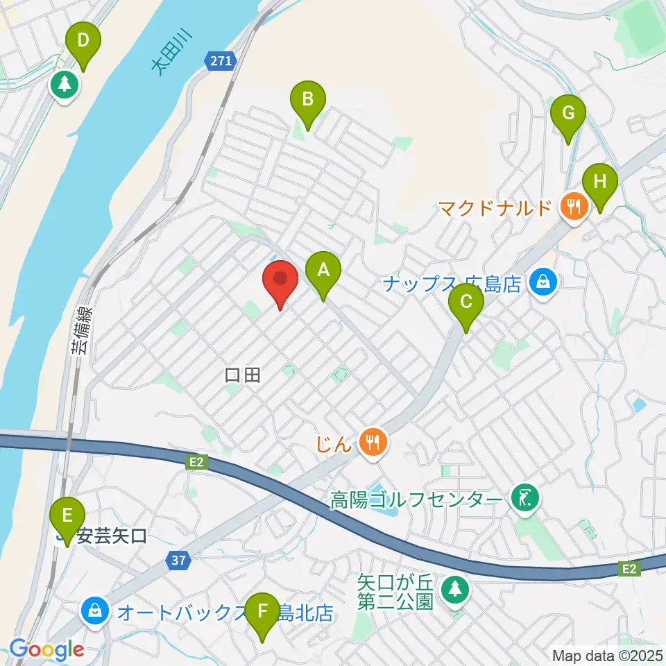 ミュージックウィング広島音楽教室周辺の駐車場・コインパーキング一覧地図