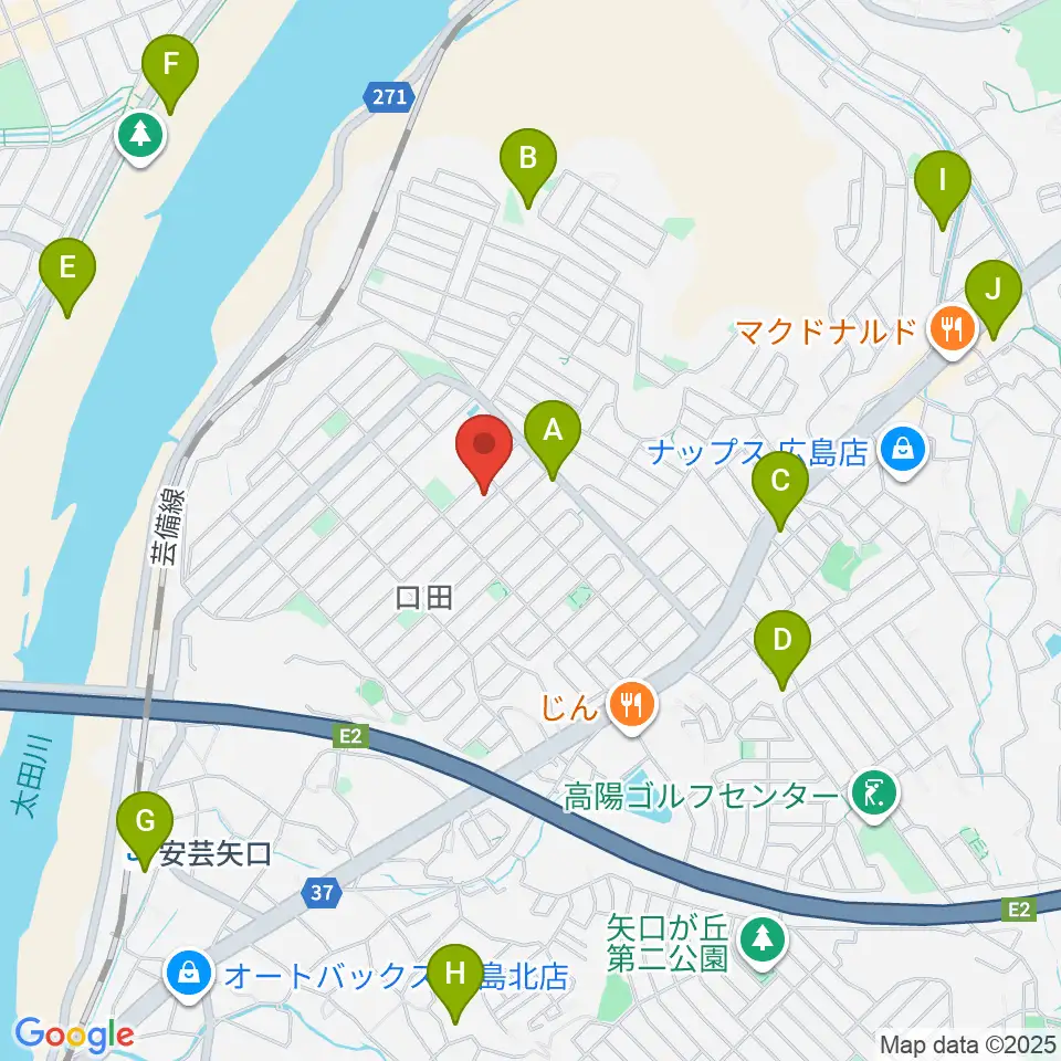 ミュージックウィング広島音楽教室周辺の駐車場・コインパーキング一覧地図