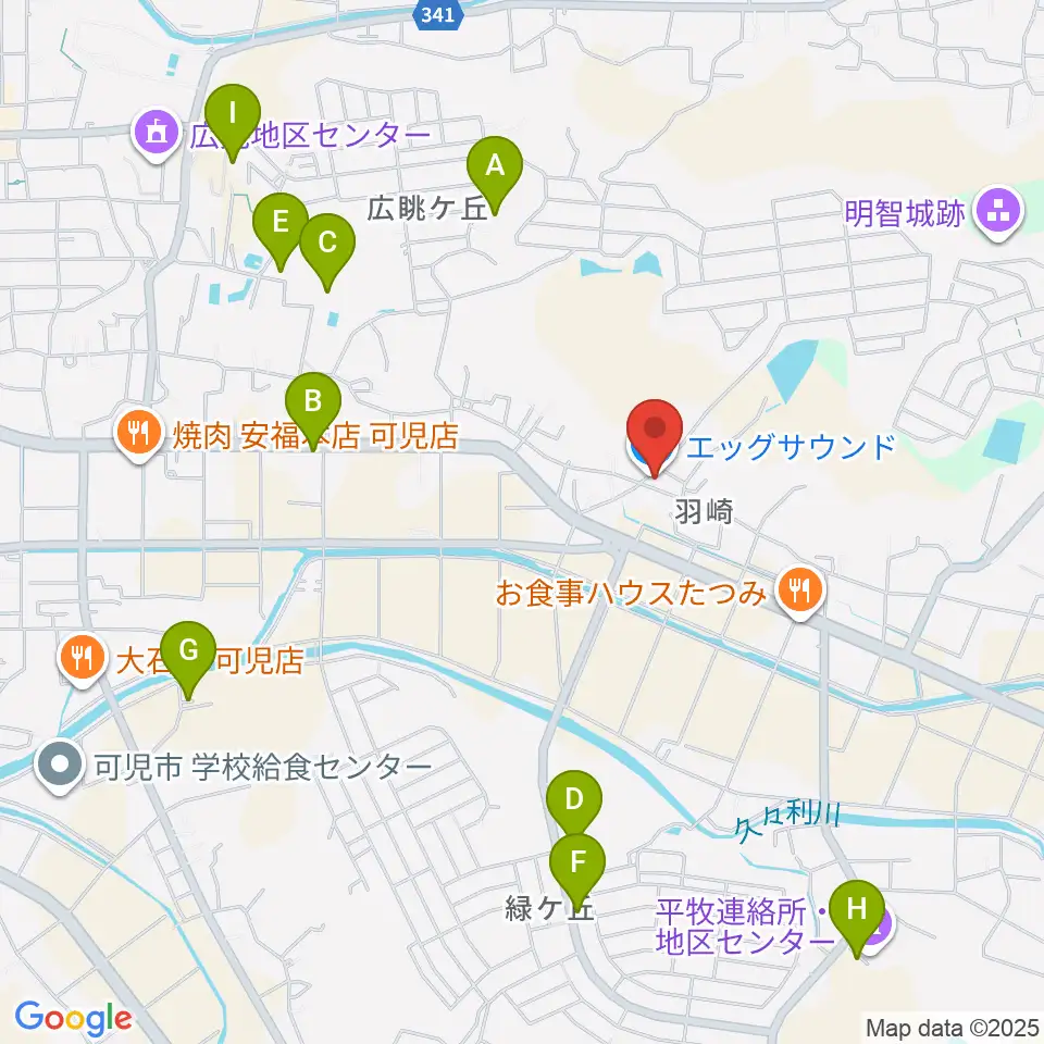 エッグサウンド周辺の駐車場・コインパーキング一覧地図