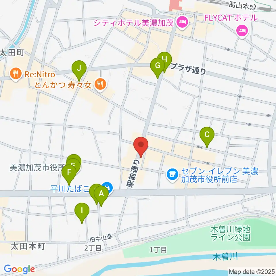 加茂ブラザーミュージックセンター周辺の駐車場・コインパーキング一覧地図