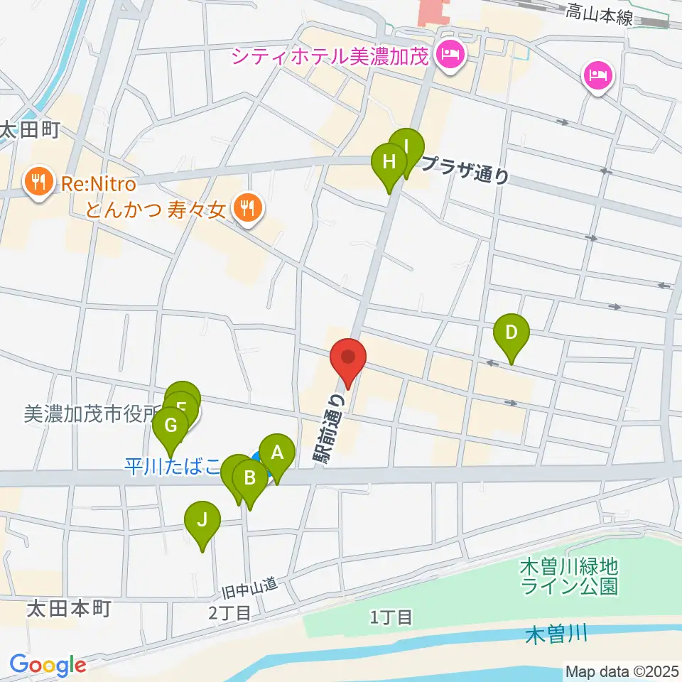 加茂ブラザーミュージックセンター周辺の駐車場・コインパーキング一覧地図