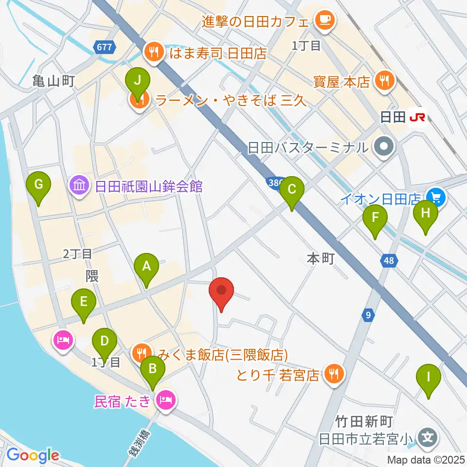シミズ楽器 音楽教室周辺の駐車場・コインパーキング一覧地図