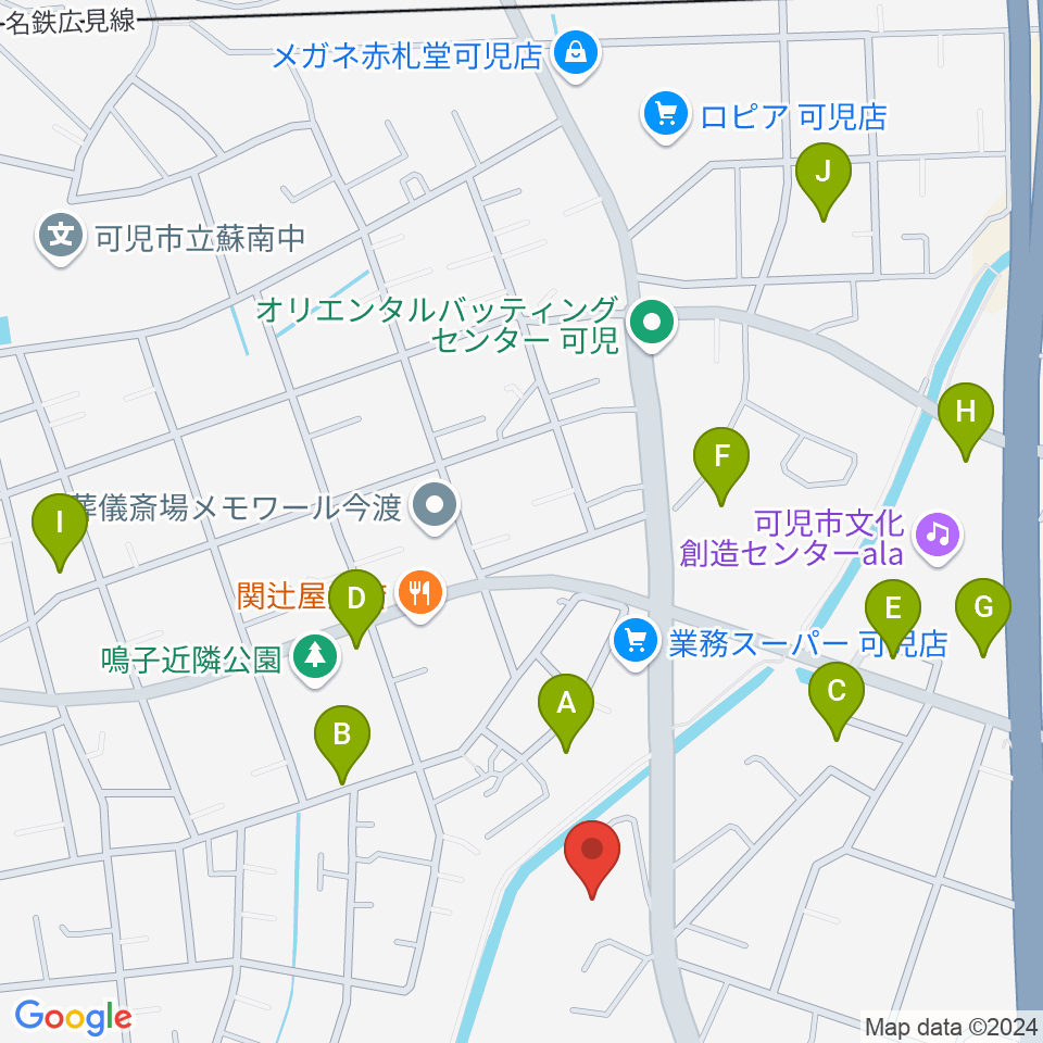 ヤイリギター周辺の駐車場・コインパーキング一覧地図