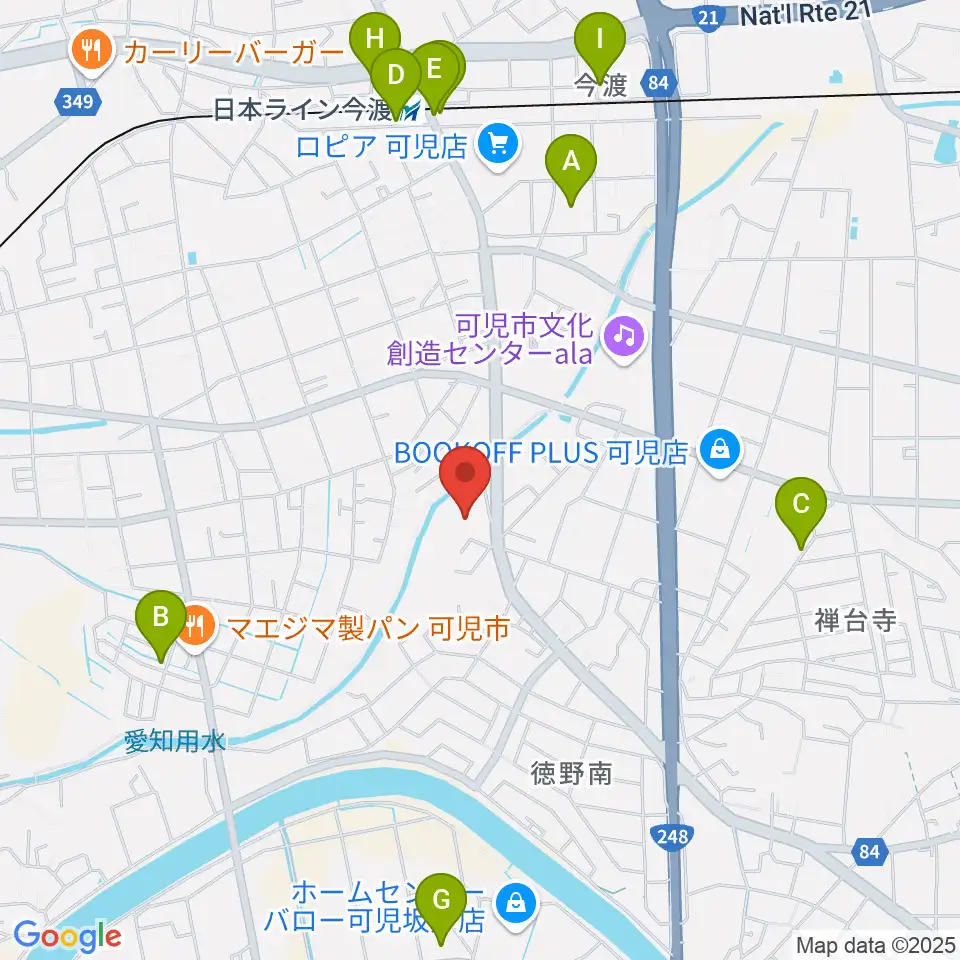 ヤイリギター周辺の駐車場・コインパーキング一覧地図
