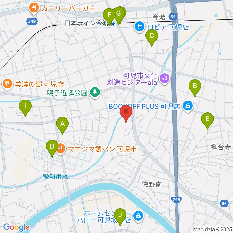 ヤイリギター周辺の駐車場・コインパーキング一覧地図