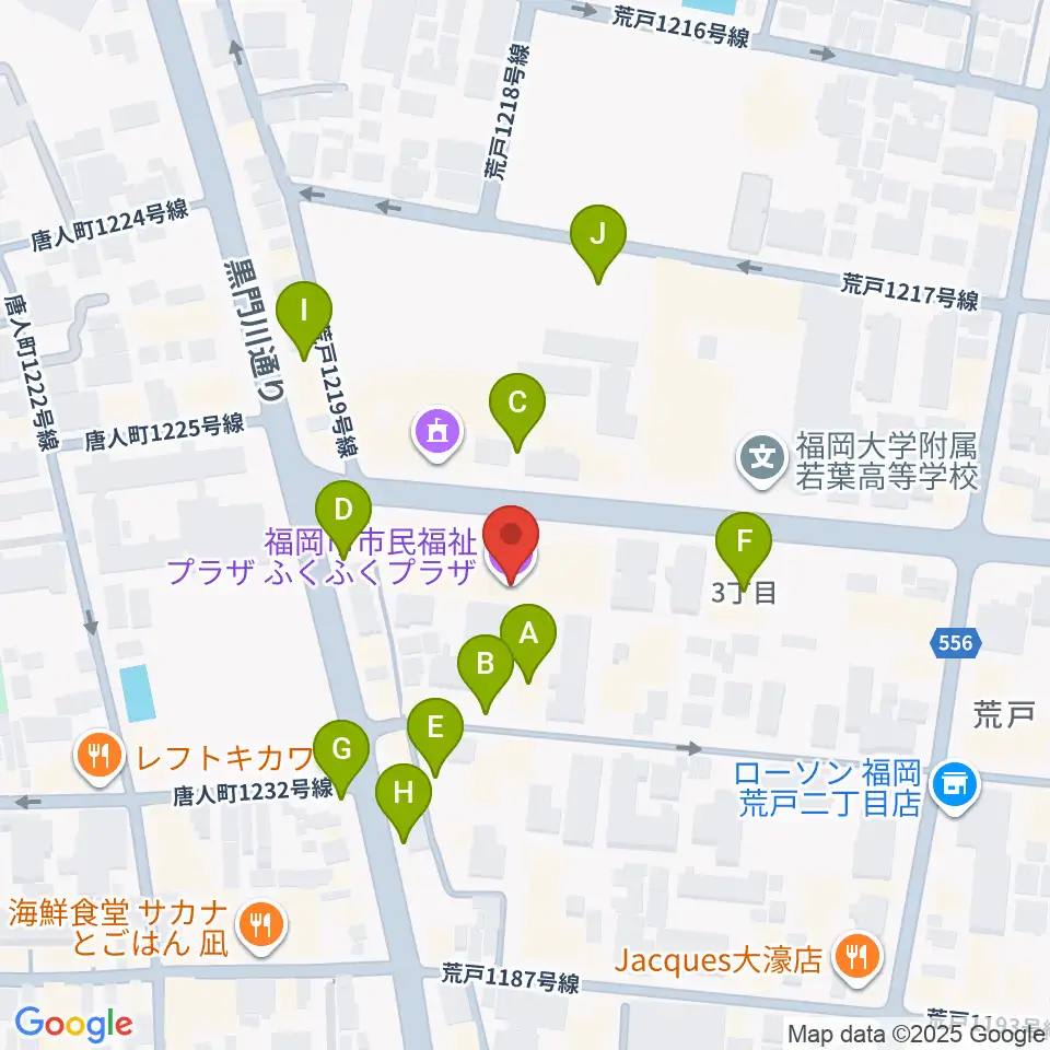 ふくふくプラザ周辺の駐車場・コインパーキング一覧地図