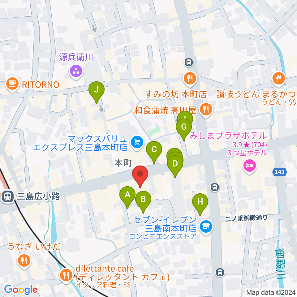 やまがた楽器店周辺の駐車場・コインパーキング一覧地図