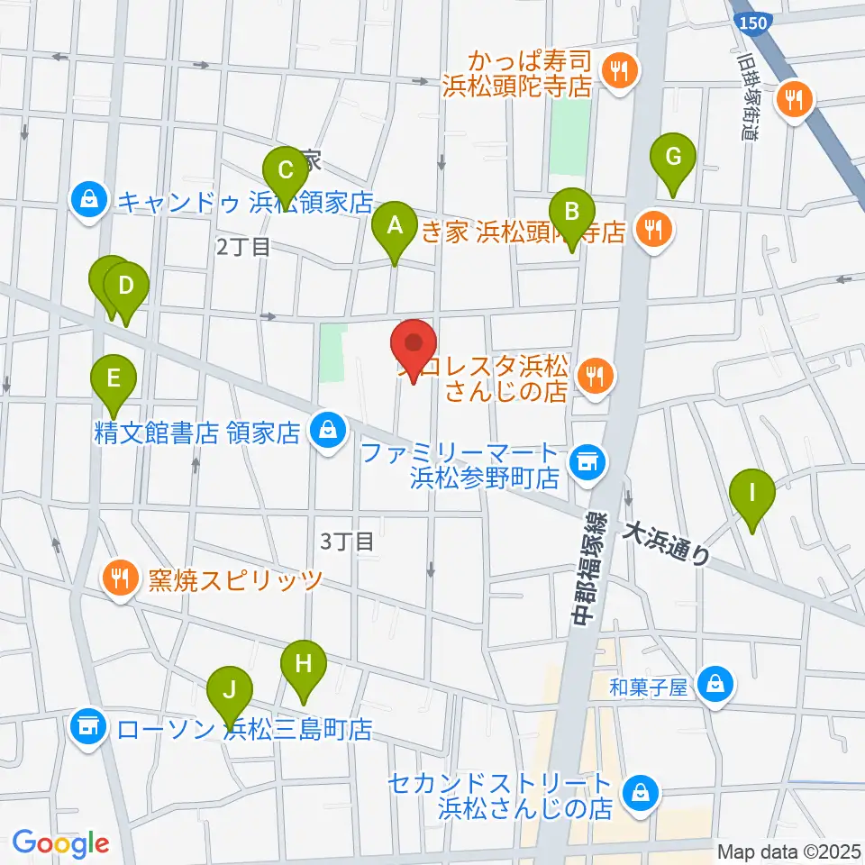 鈴木楽器製作所周辺の駐車場・コインパーキング一覧地図