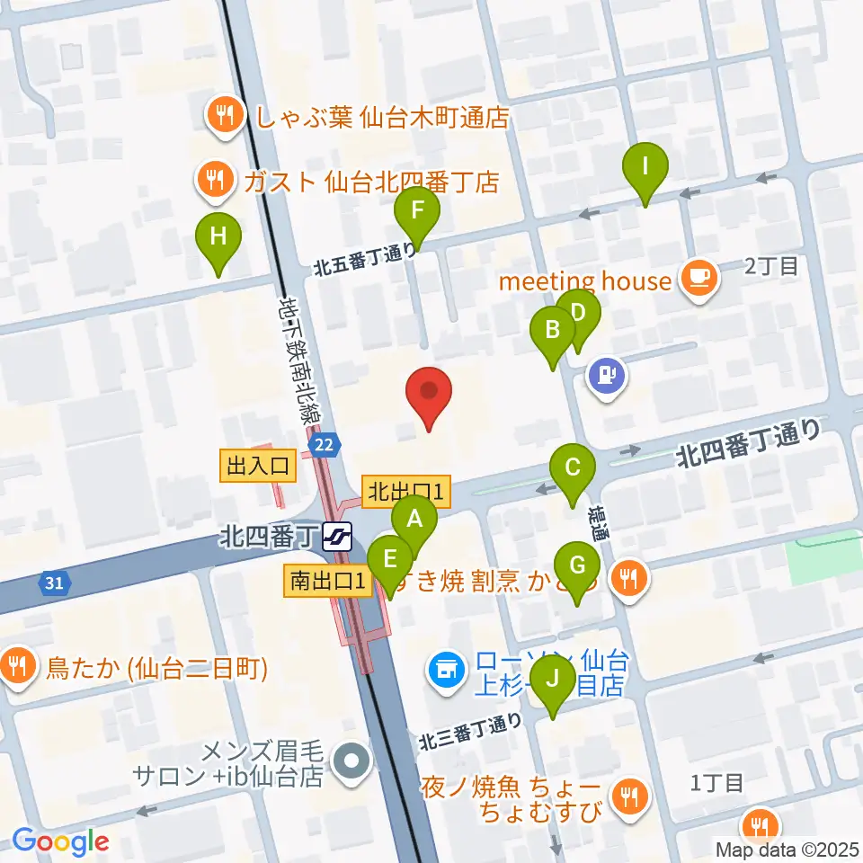 仙台センター ヤマハミュージック周辺の駐車場・コインパーキング一覧地図