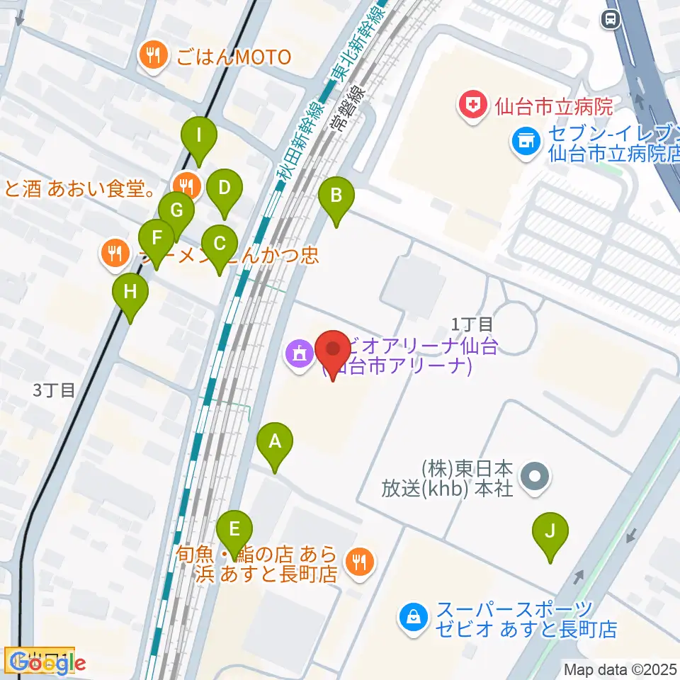 長町センター ヤマハミュージック周辺の駐車場・コインパーキング一覧地図