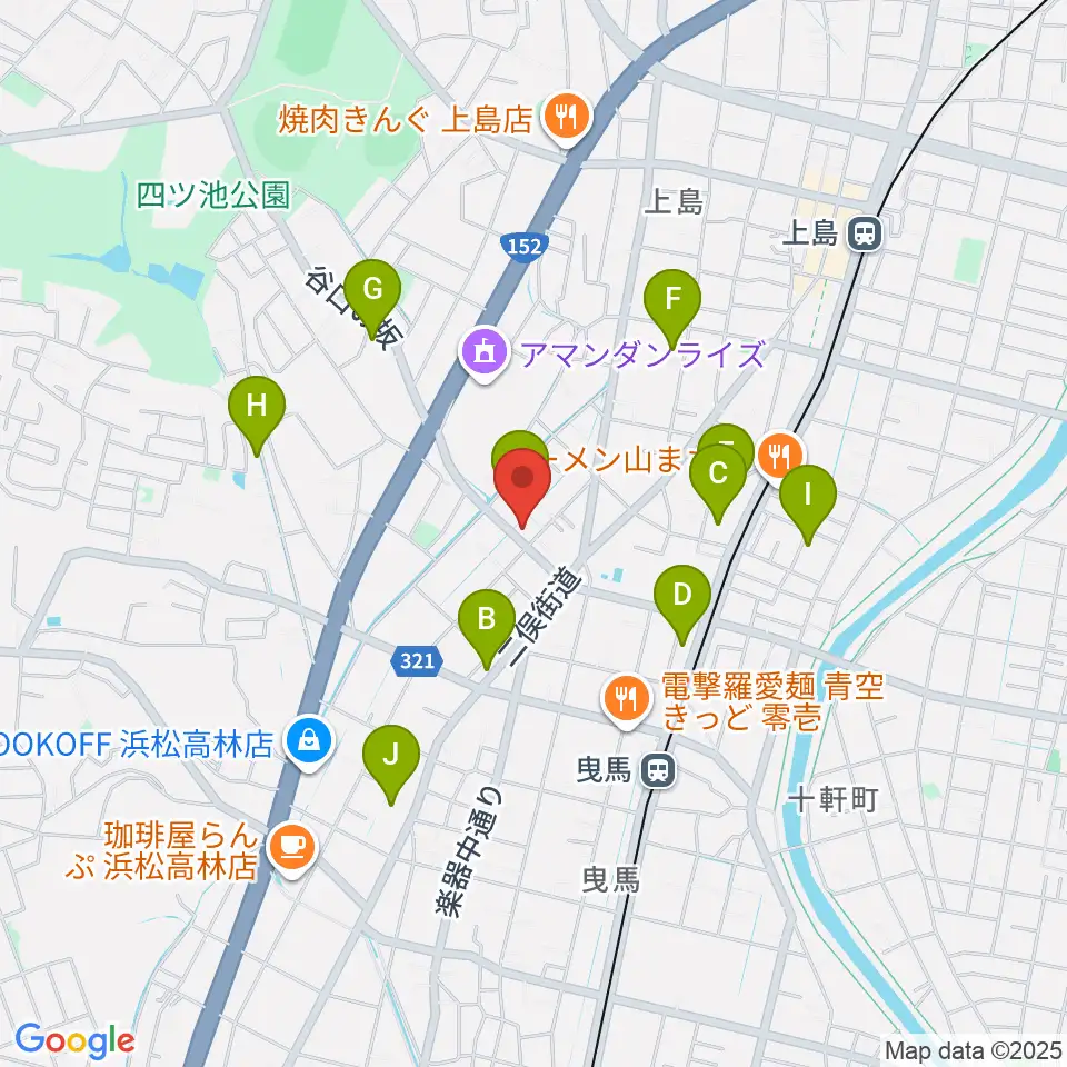 ハーモニカの昭和楽器製造周辺の駐車場・コインパーキング一覧地図