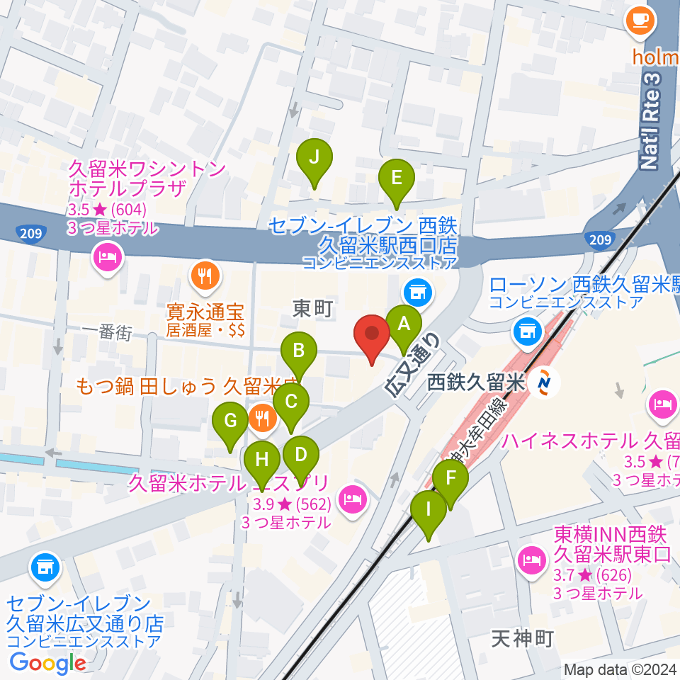 FUNKY DOG周辺の駐車場・コインパーキング一覧地図