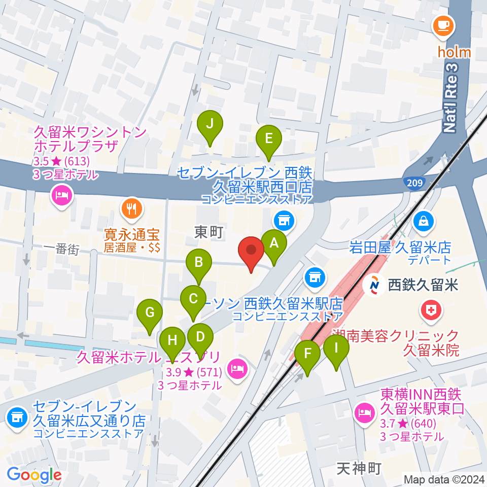 FUNKY DOG周辺の駐車場・コインパーキング一覧地図