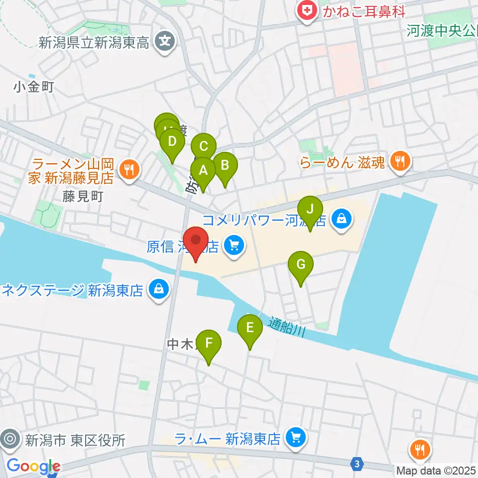 河渡総合センター ヤマハミュージック周辺の駐車場・コインパーキング一覧地図