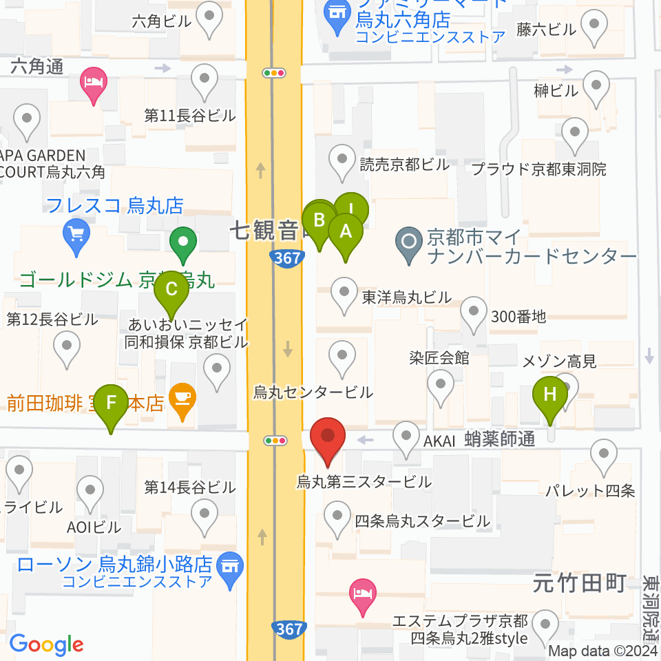 AKKUN’S周辺の駐車場・コインパーキング一覧地図