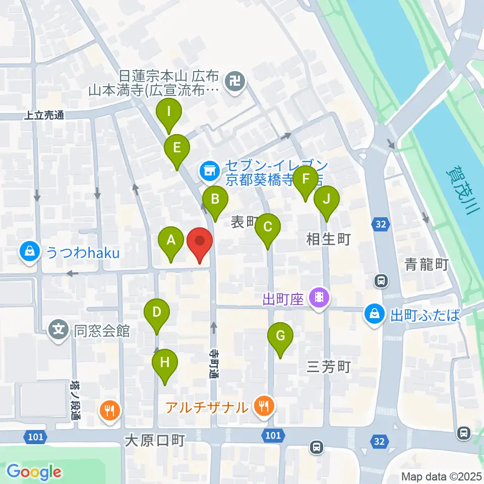 イチイヒロキ Violin Shop周辺の駐車場・コインパーキング一覧地図