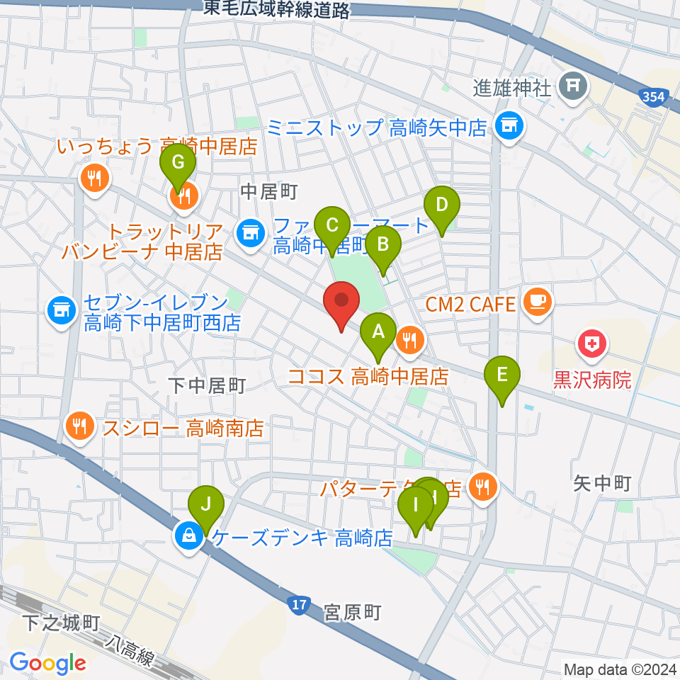 なかい総合センター ヤマハミュージック周辺の駐車場・コインパーキング一覧地図