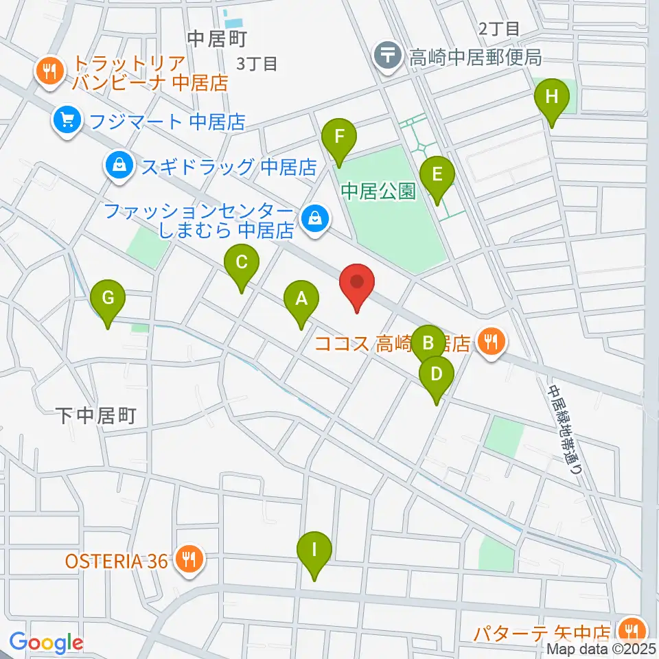 なかい総合センター ヤマハミュージック周辺の駐車場・コインパーキング一覧地図