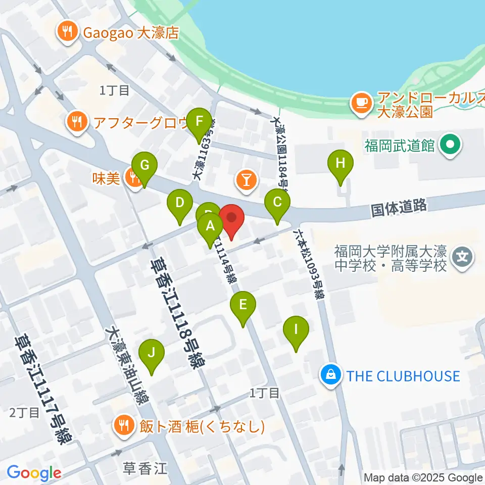 アルト・クレフ大濠周辺の駐車場・コインパーキング一覧地図