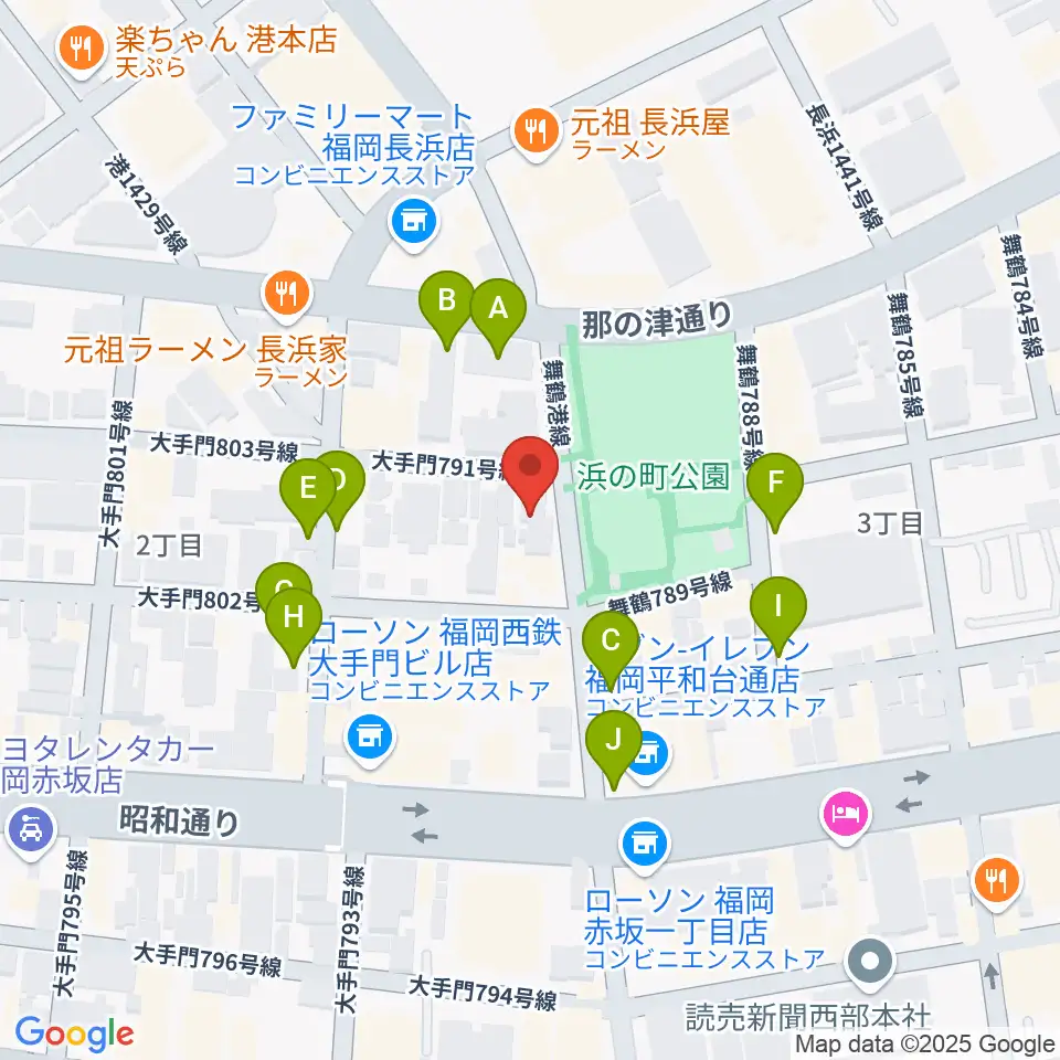 音楽塾ヴォイス福岡本校周辺の駐車場・コインパーキング一覧地図