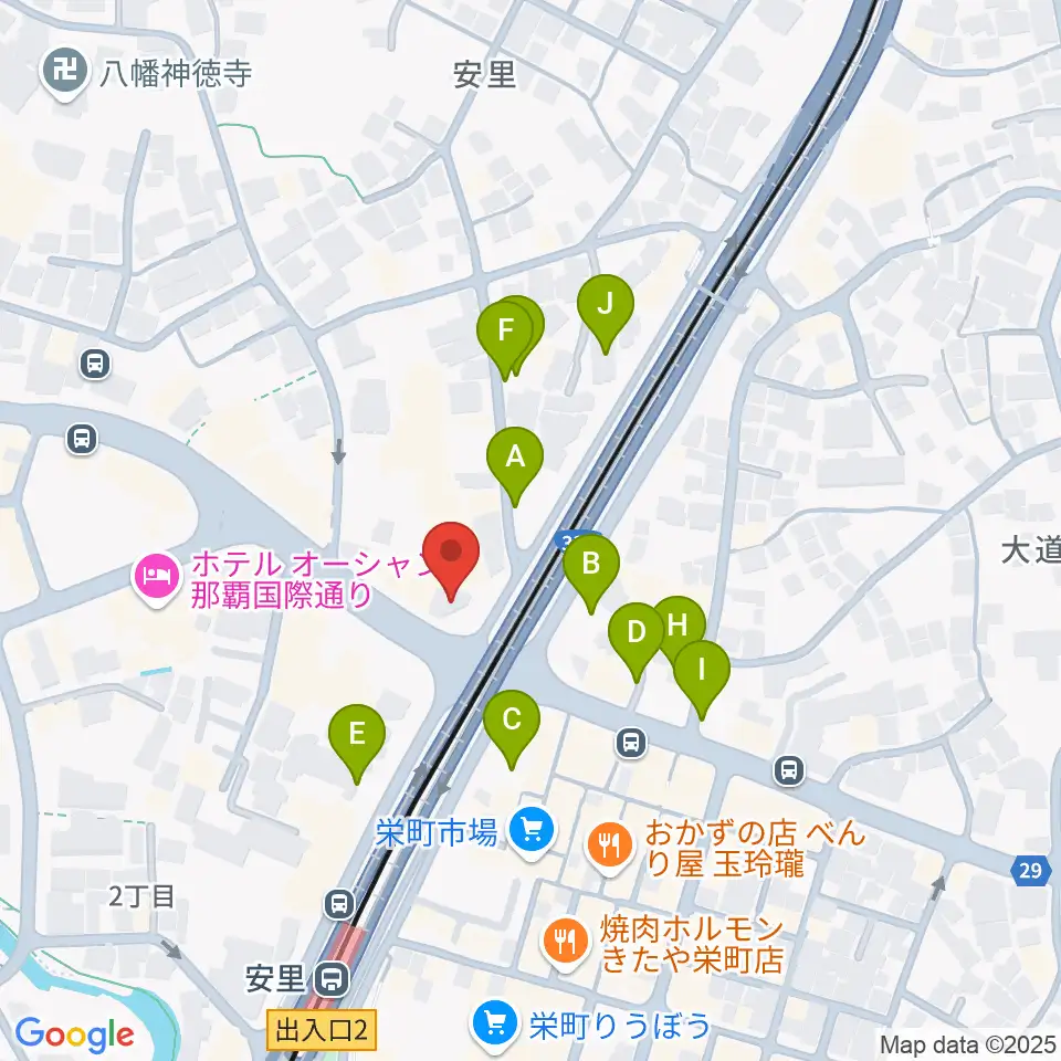 西部ピアノ 沖縄工房周辺の駐車場・コインパーキング一覧地図