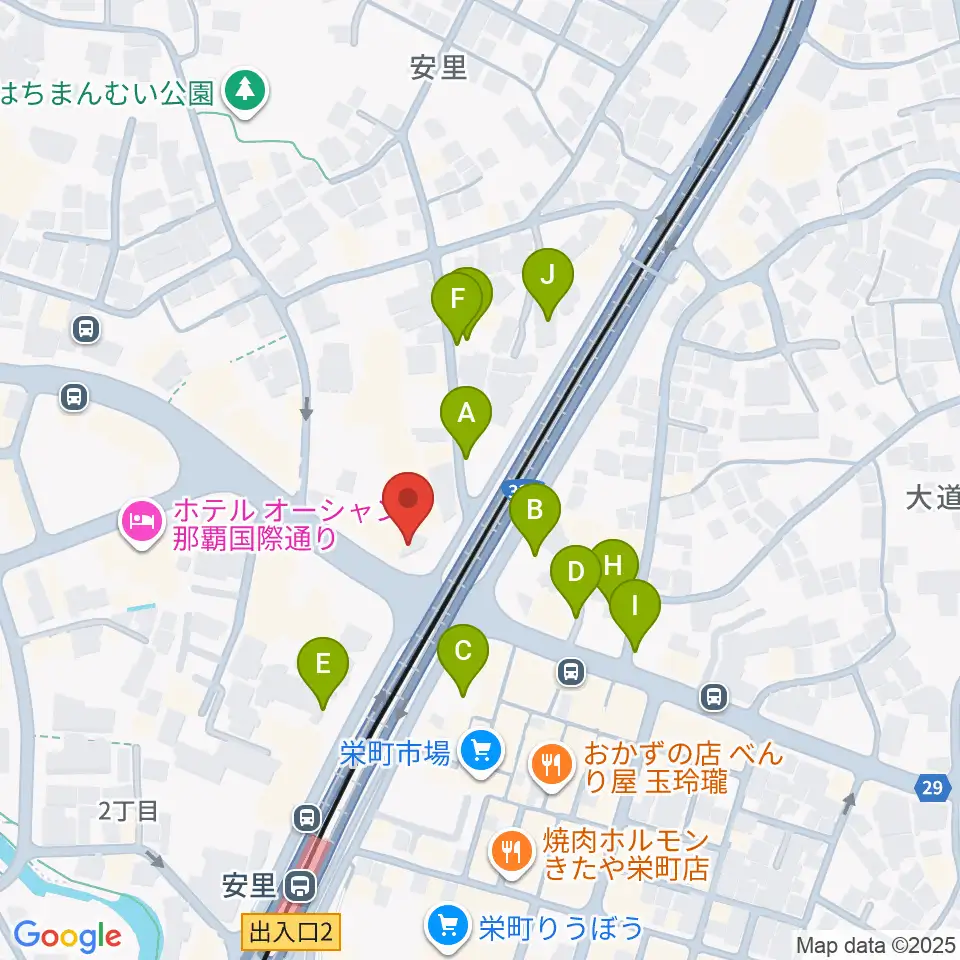 西部ピアノ 沖縄工房周辺の駐車場・コインパーキング一覧地図