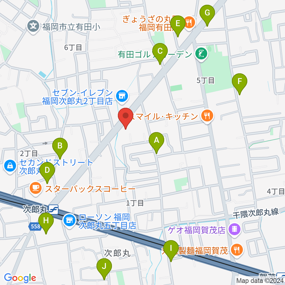 西部ピアノ福岡工房周辺の駐車場・コインパーキング一覧地図