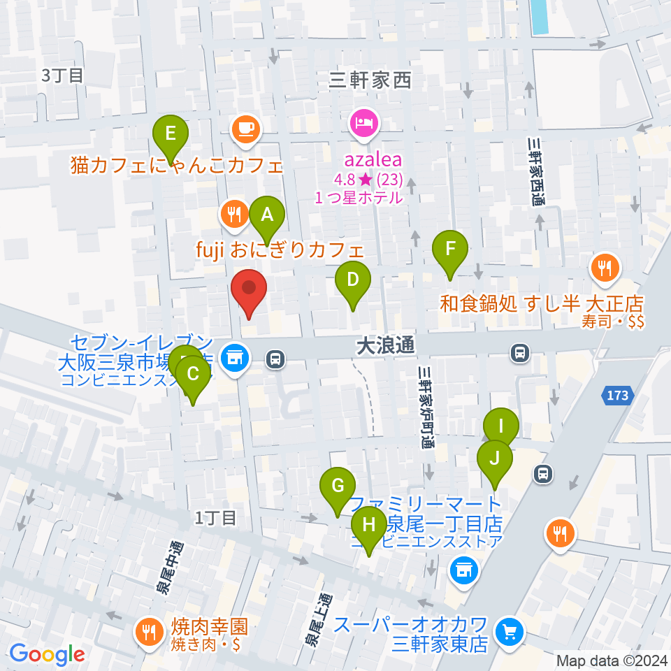 西部ピアノ音楽教室周辺の駐車場・コインパーキング一覧地図