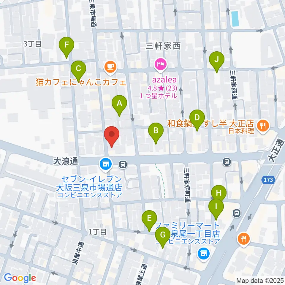 西部ピアノ音楽教室周辺の駐車場・コインパーキング一覧地図