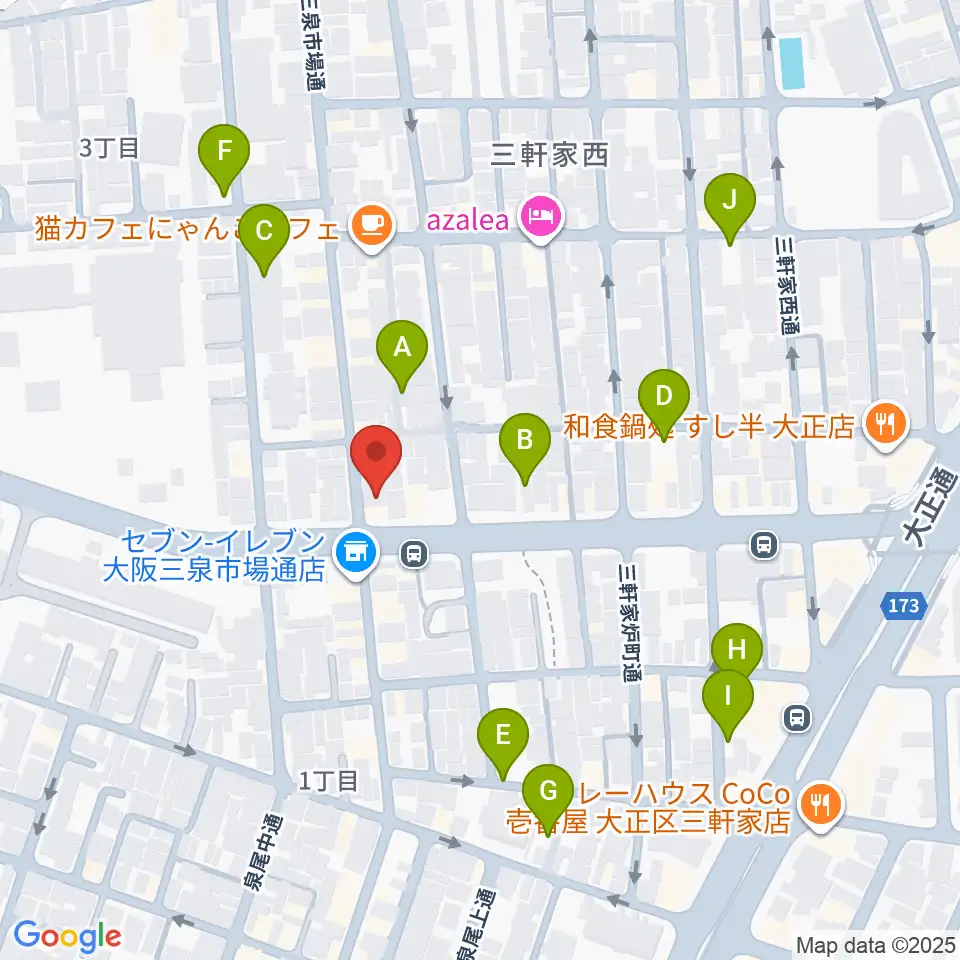 西部ピアノ音楽教室周辺の駐車場・コインパーキング一覧地図