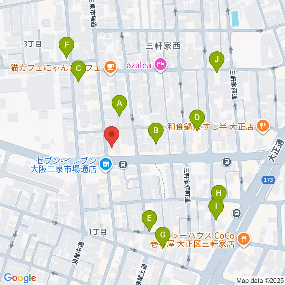 西部ピアノ音楽教室周辺の駐車場・コインパーキング一覧地図