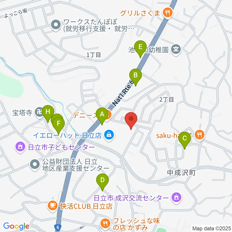 成沢プレーゴセンター ヤマハ音楽教室周辺の駐車場・コインパーキング一覧地図