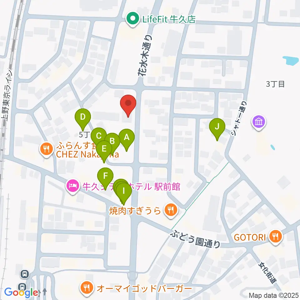 セイワ楽器 牛久センター周辺の駐車場・コインパーキング一覧地図