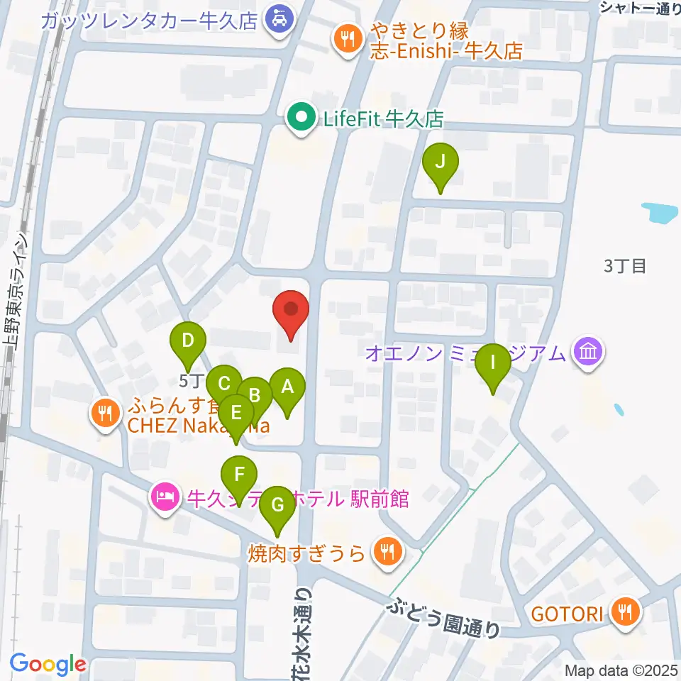 セイワ楽器 牛久センター周辺の駐車場・コインパーキング一覧地図