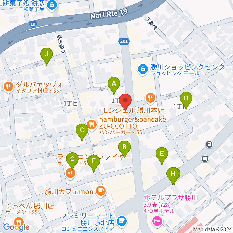 JUNSEI GUITARS周辺の駐車場・コインパーキング一覧地図