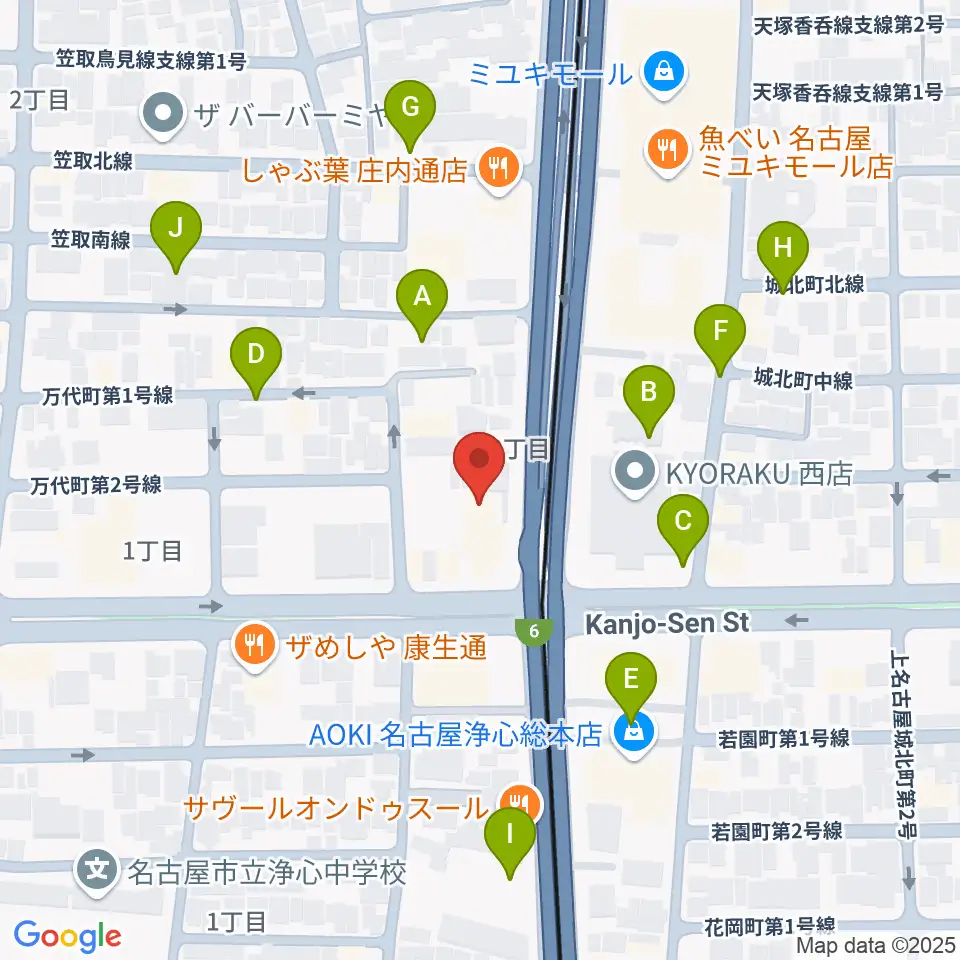 ヤマハミュージック リニューアルピアノショップ周辺の駐車場・コインパーキング一覧地図