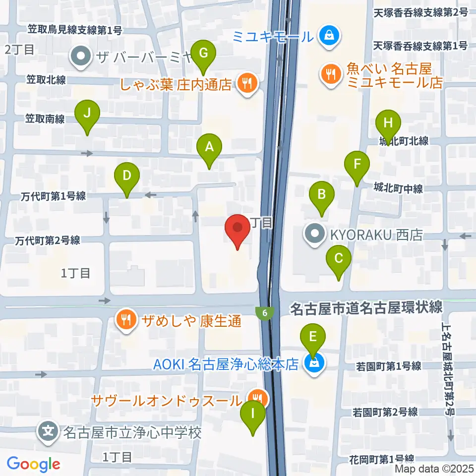 ヤマハミュージック リニューアルピアノショップ周辺の駐車場・コインパーキング一覧地図
