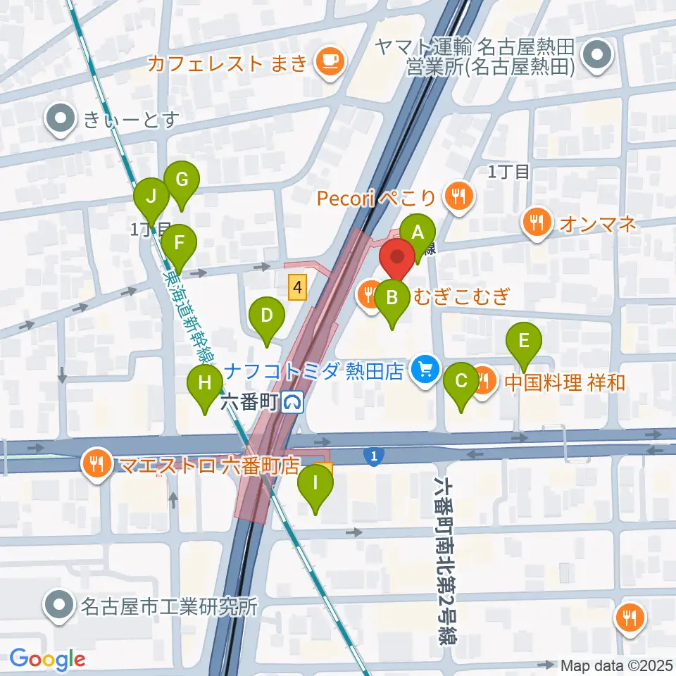 熱田センター ヤマハミュージック周辺の駐車場・コインパーキング一覧地図