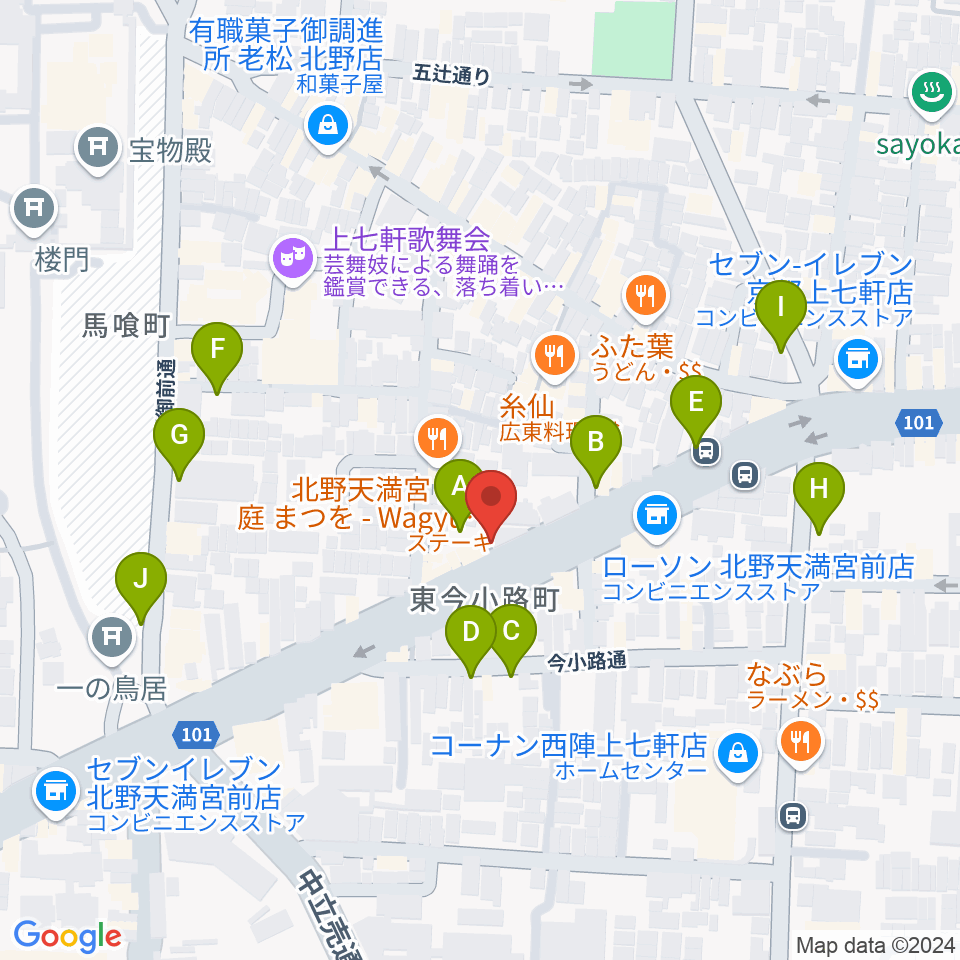 上手楽器周辺の駐車場・コインパーキング一覧地図