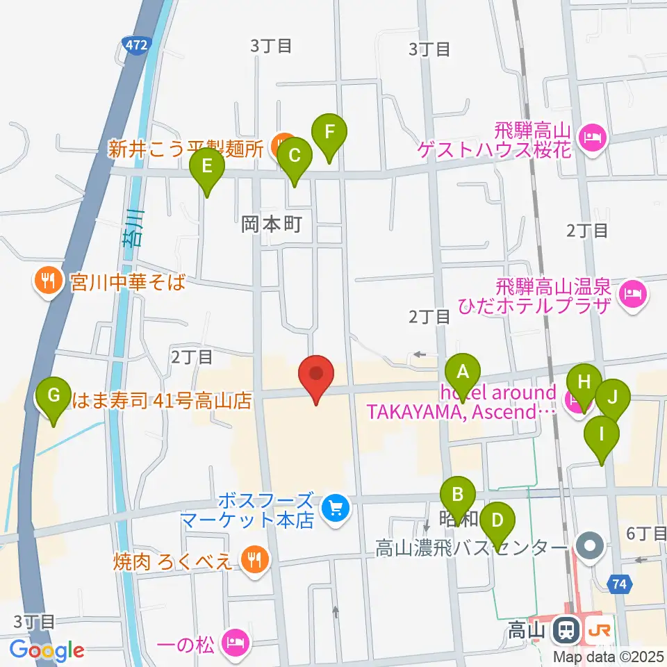 コサカ楽器 カルパティオ店周辺の駐車場・コインパーキング一覧地図