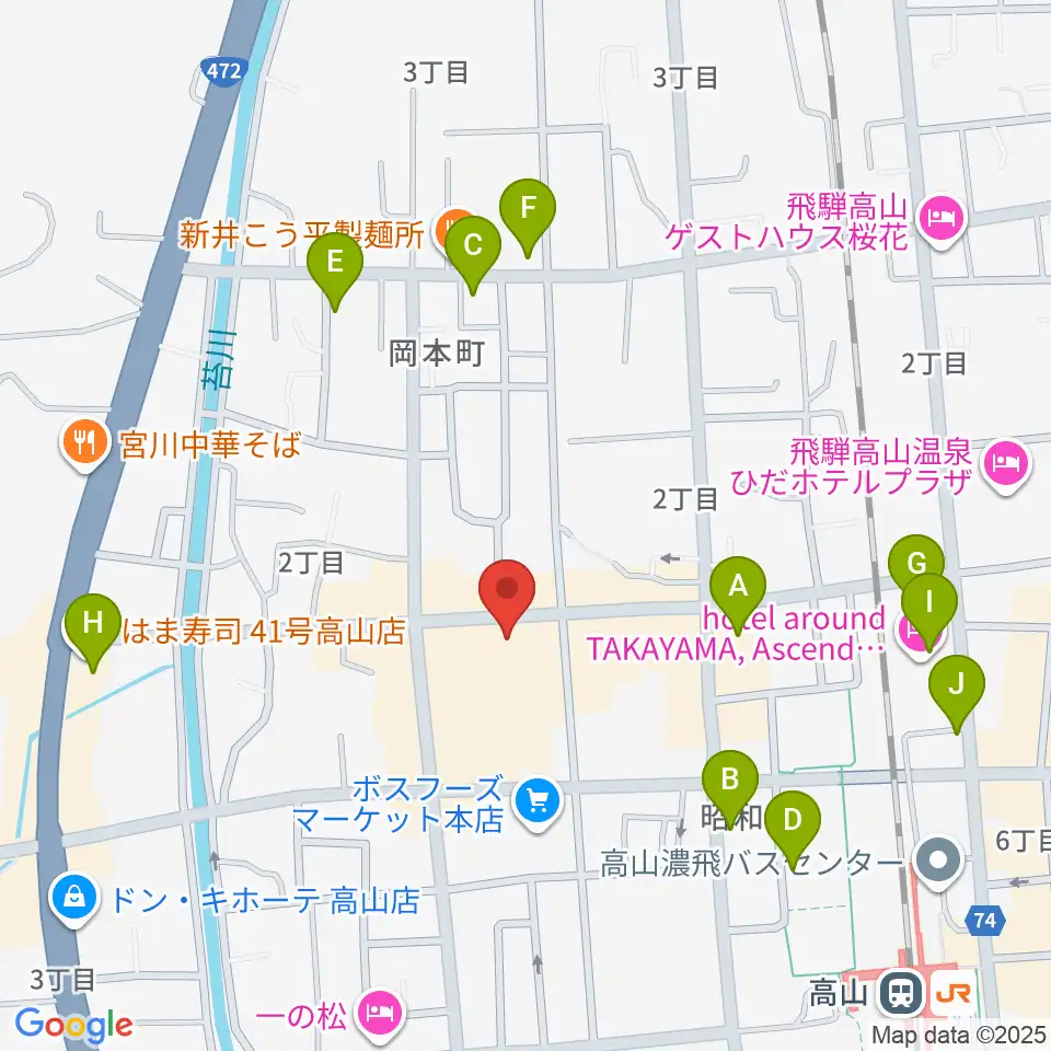 コサカ楽器 カルパティオ店周辺の駐車場・コインパーキング一覧地図