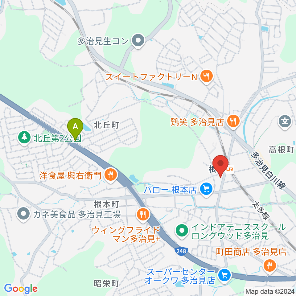 ミューズイワマ 根本店周辺の駐車場・コインパーキング一覧地図