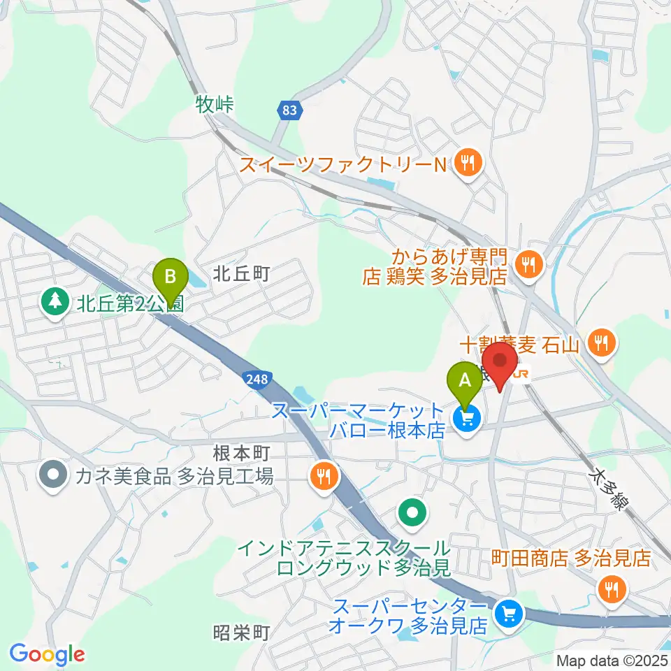 ミューズイワマ 根本店周辺の駐車場・コインパーキング一覧地図