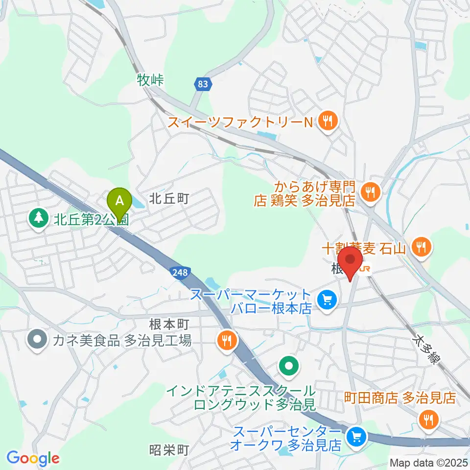 ミューズイワマ 根本店周辺の駐車場・コインパーキング一覧地図