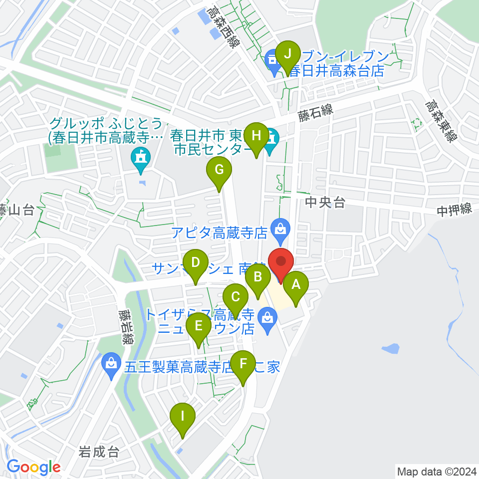サンマルシェセンター ヤマハミュージック周辺の駐車場・コインパーキング一覧地図