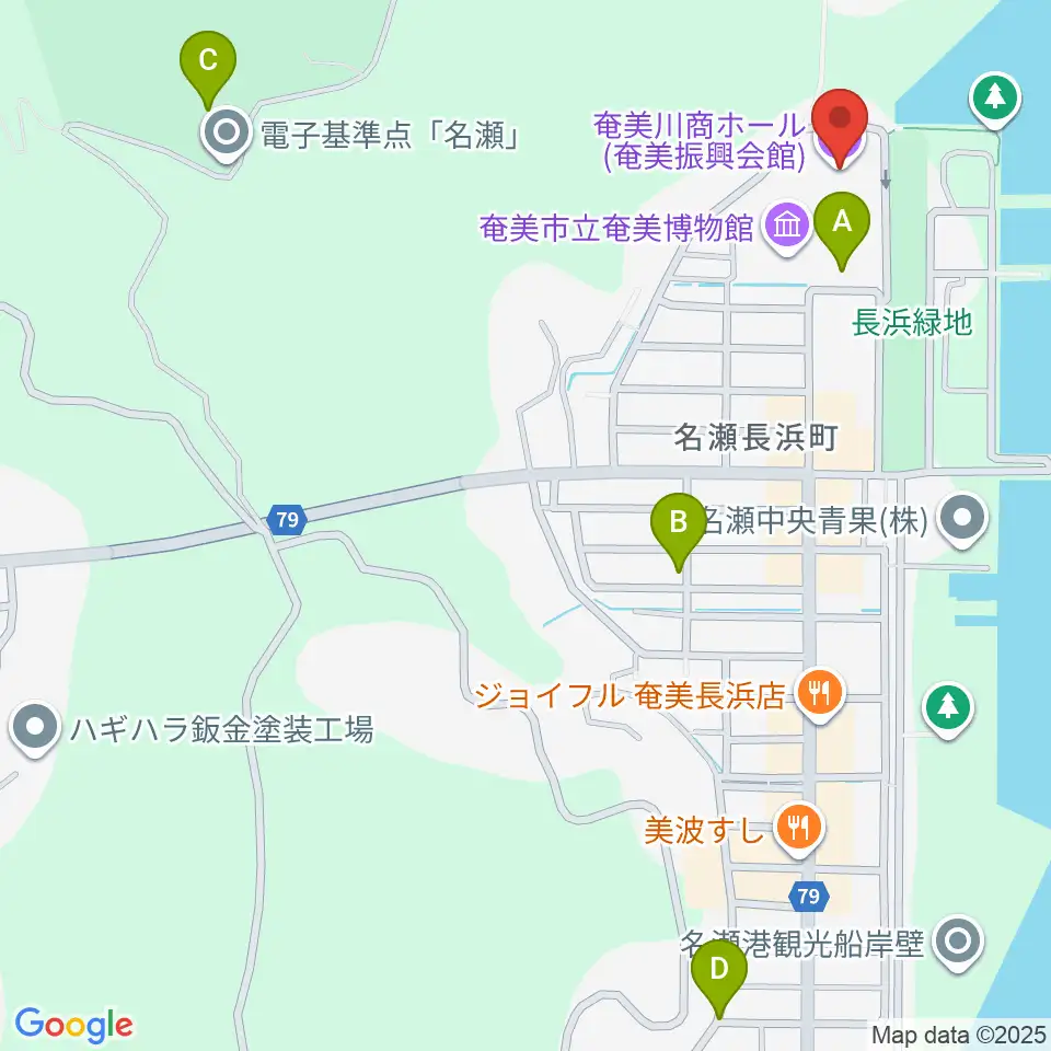 奄美振興会館周辺の駐車場・コインパーキング一覧地図