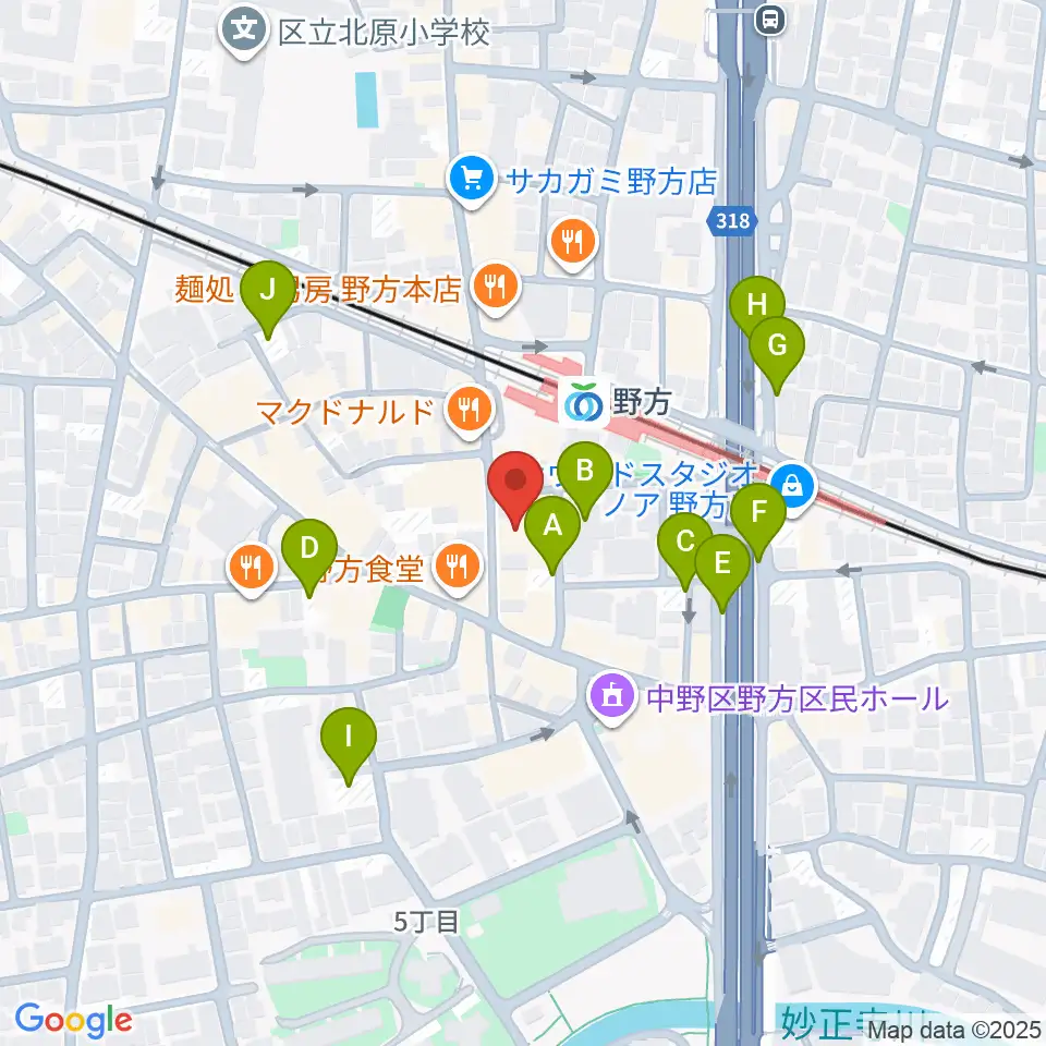 Iwoo NOGATA周辺の駐車場・コインパーキング一覧地図