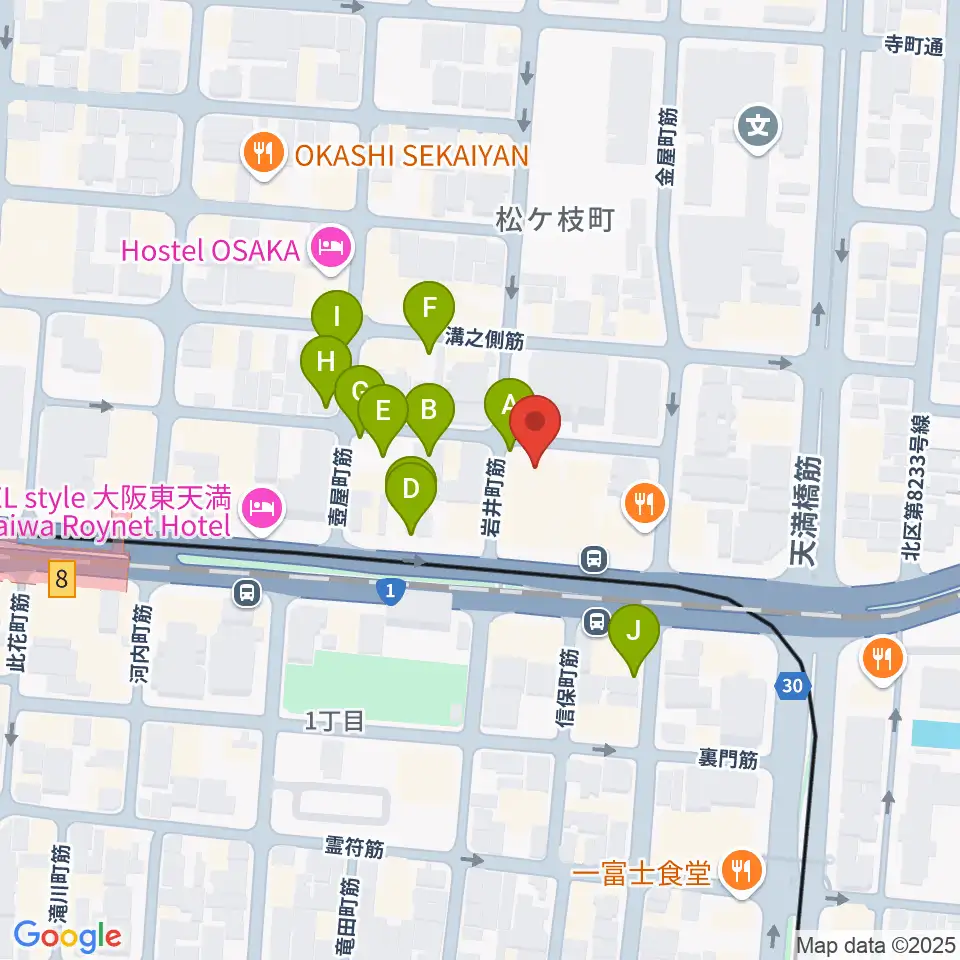 フレット楽器ヤマサキ周辺の駐車場・コインパーキング一覧地図