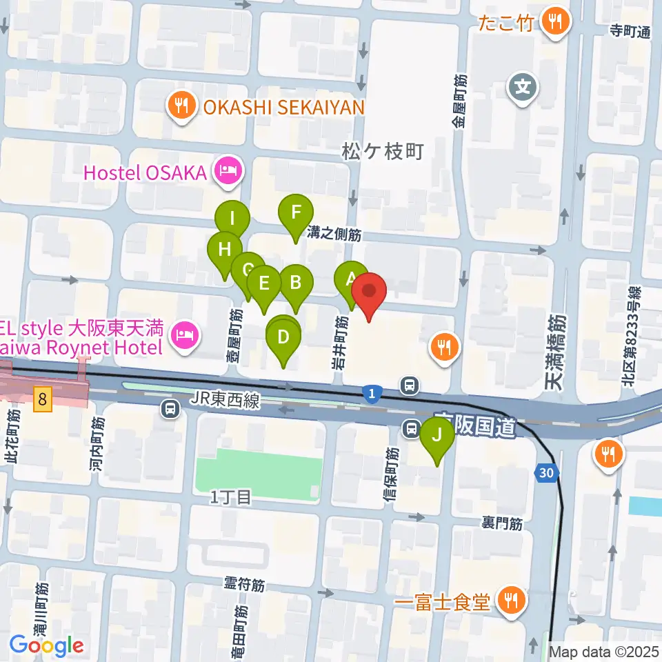 フレット楽器ヤマサキ周辺の駐車場・コインパーキング一覧地図