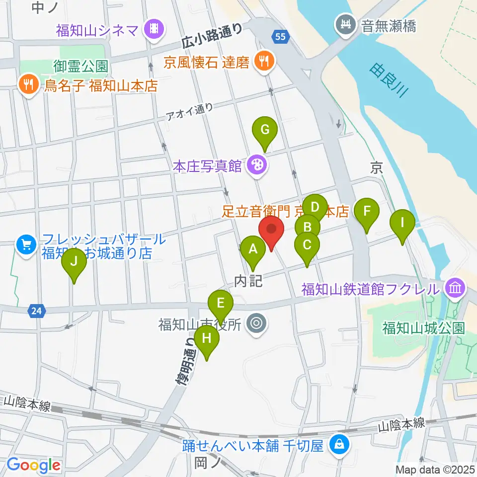 三字屋楽器店周辺の駐車場・コインパーキング一覧地図